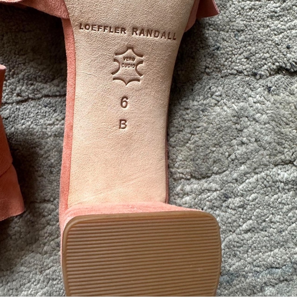 Women's Ruffled Slide Sandals - Pink - Picture 4 of 6